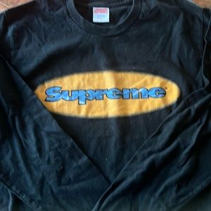 Supreme, long sleeve black T-shirt